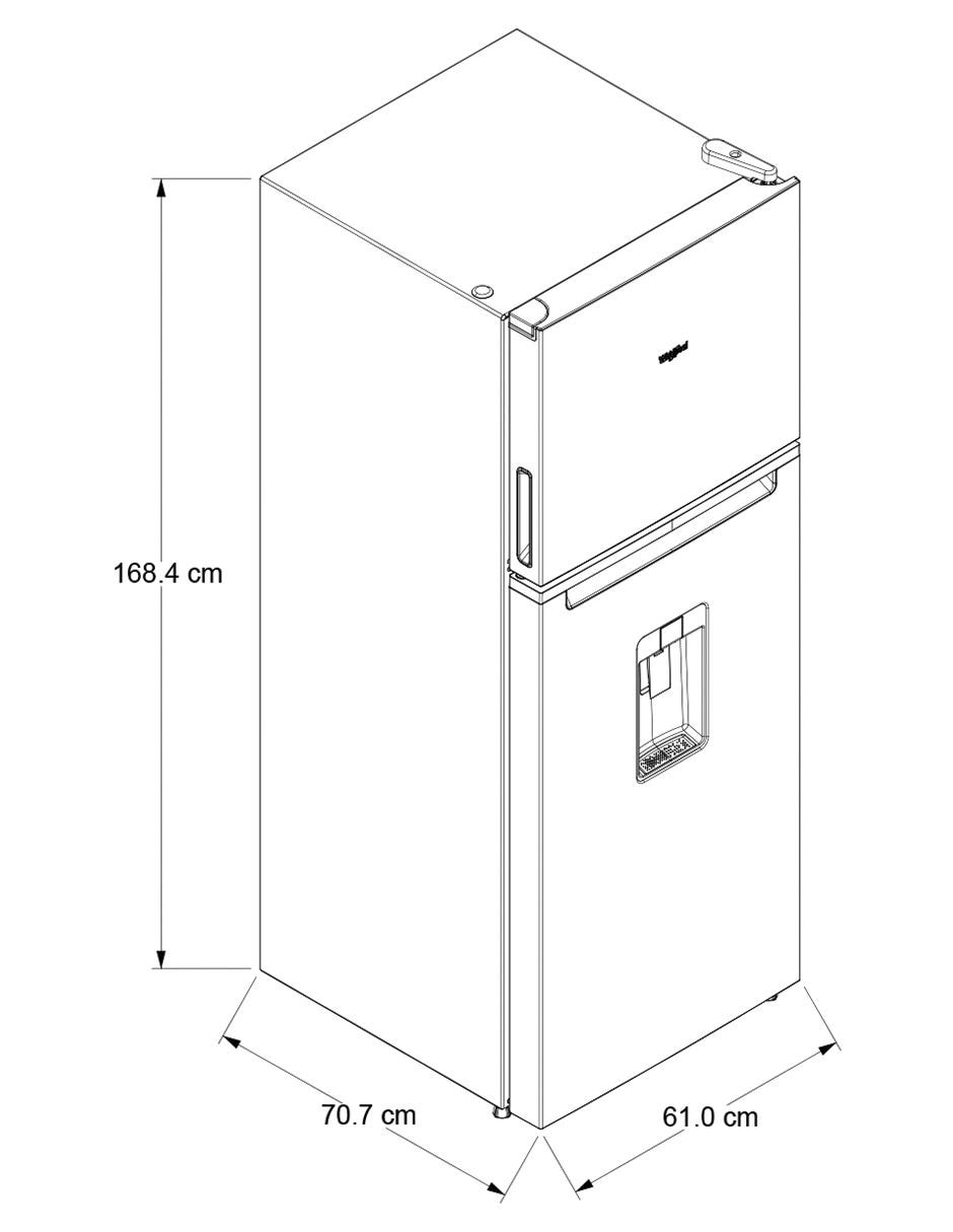 Refrigerador top mount 13 pies cúbicos no frost WT1333A 12