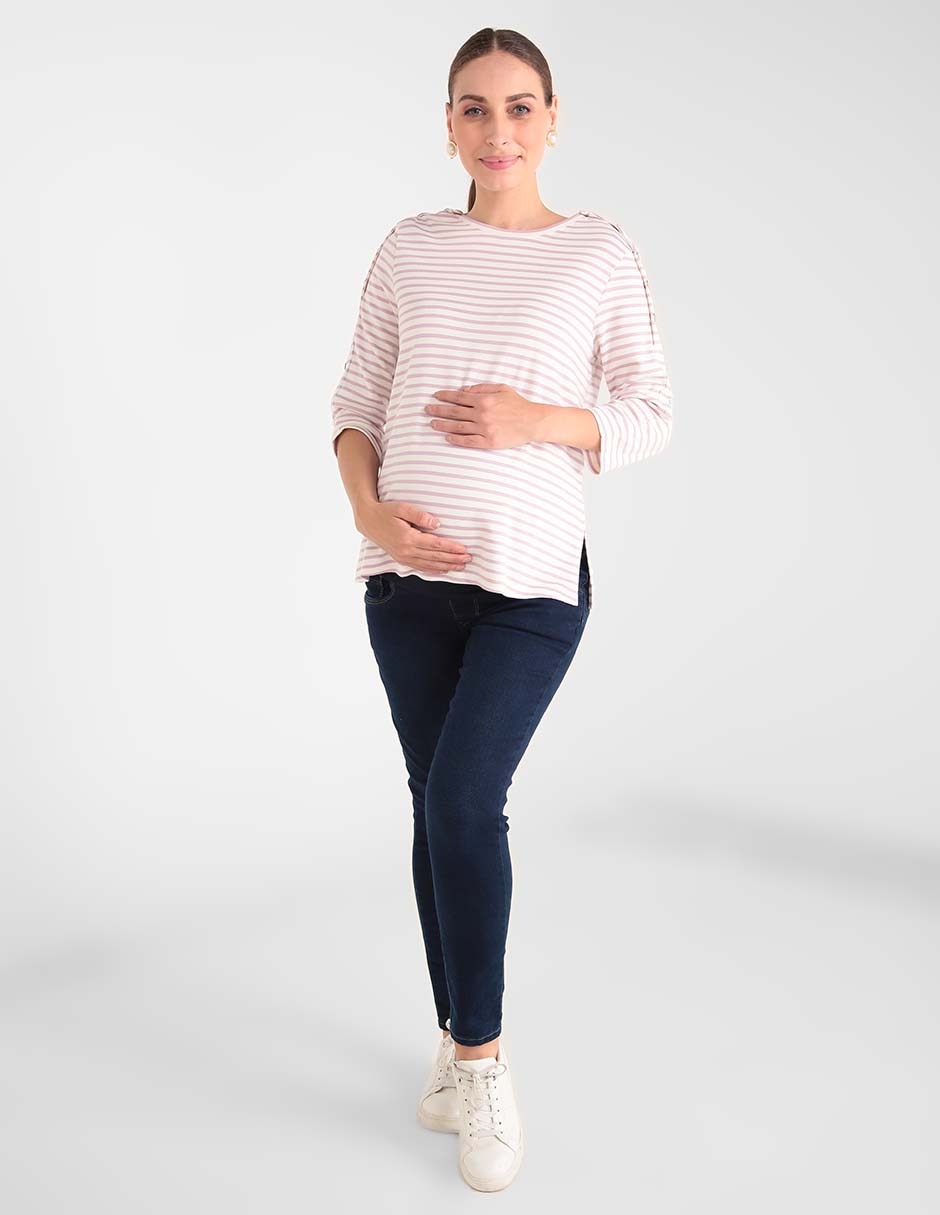 Jeans maternidad skinny regular corte cadera 4