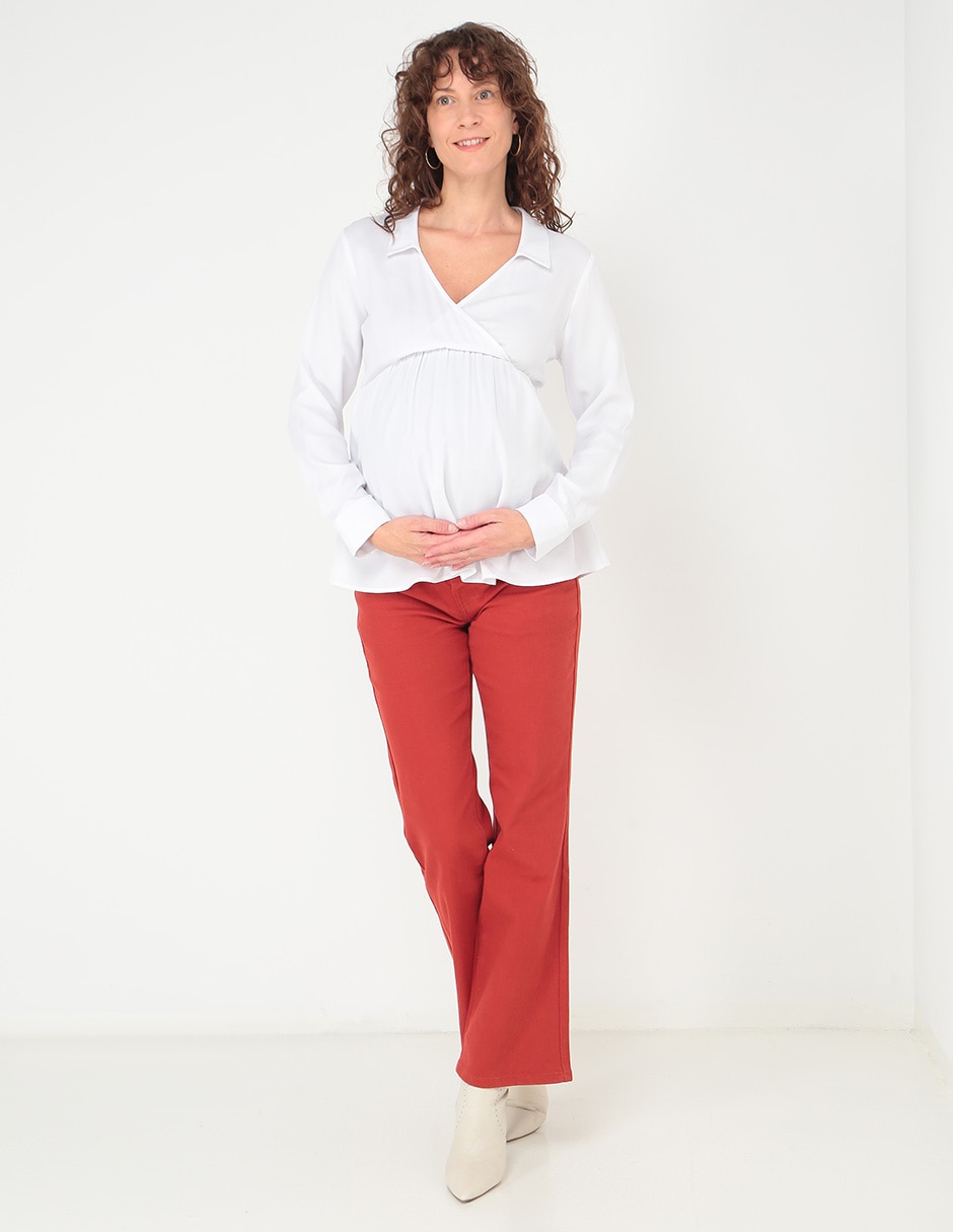 Jeans maternidad campana corte cadera