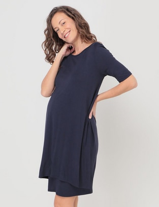 Vestido maternidad corto casual 1