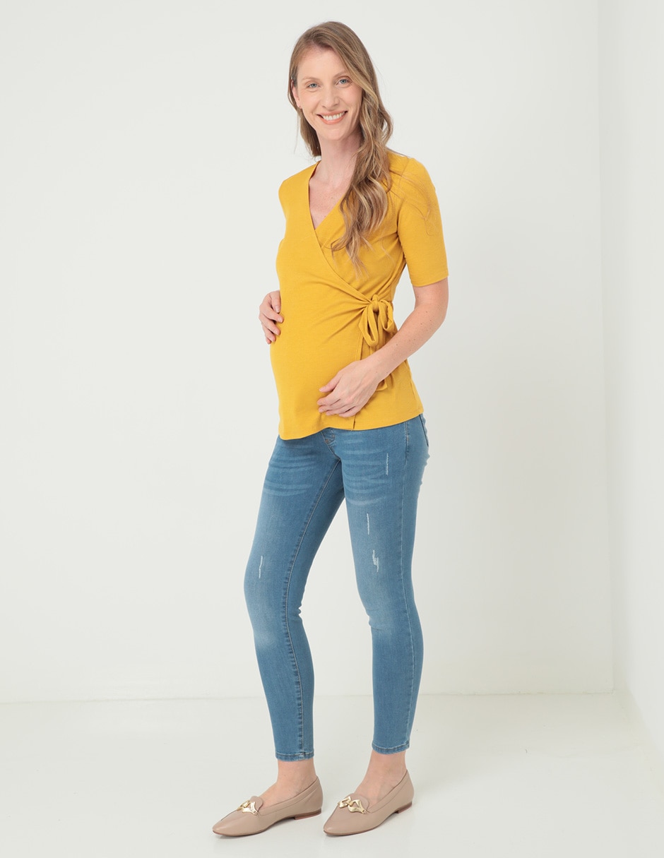 Jeans maternidad skinny One to Nine corte cadera