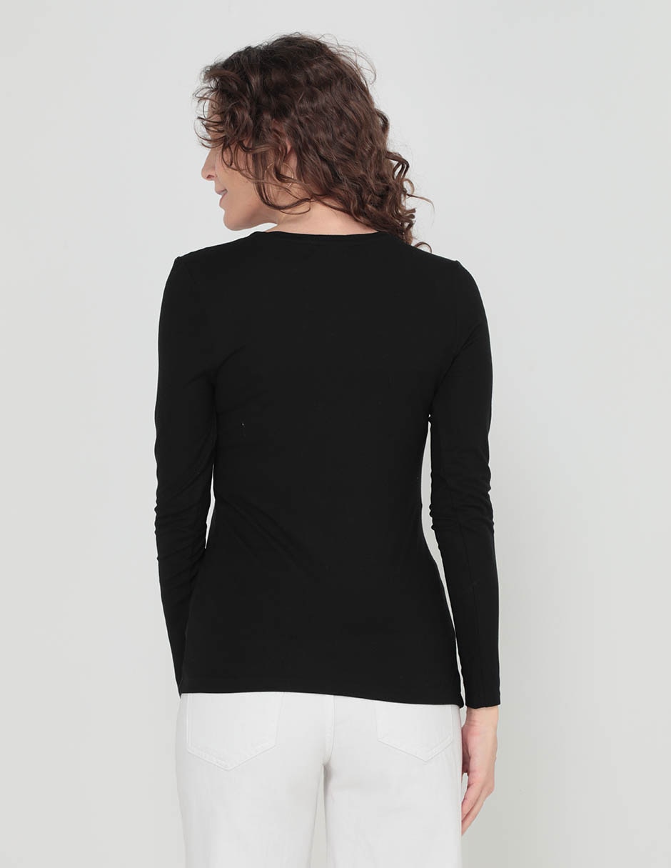 Playera maternidad manga larga One to Nine cuello v
