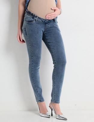 Jeans maternidad skinny corte cintura Jeans maternidad skinny corte cintura