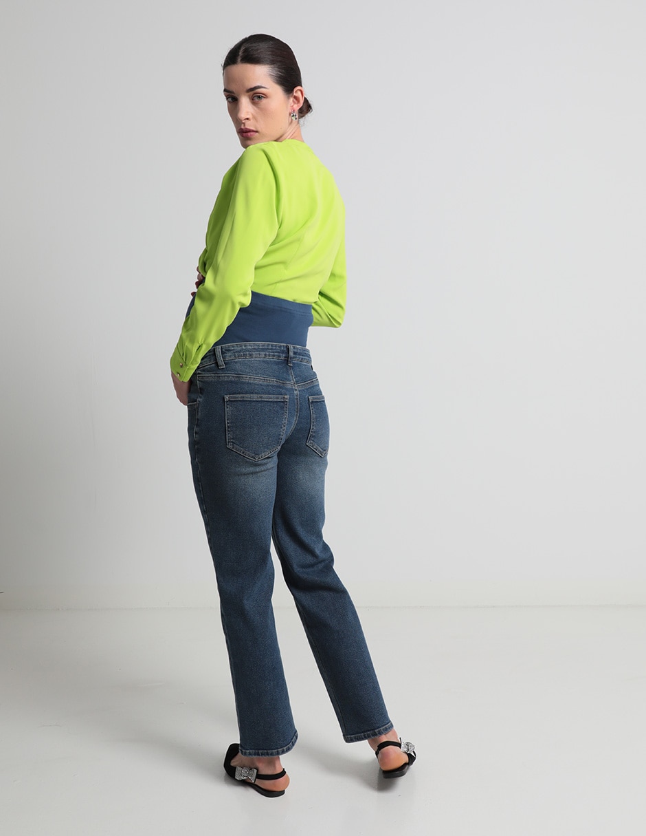Jeans maternidad straight One to Nine corte cadera