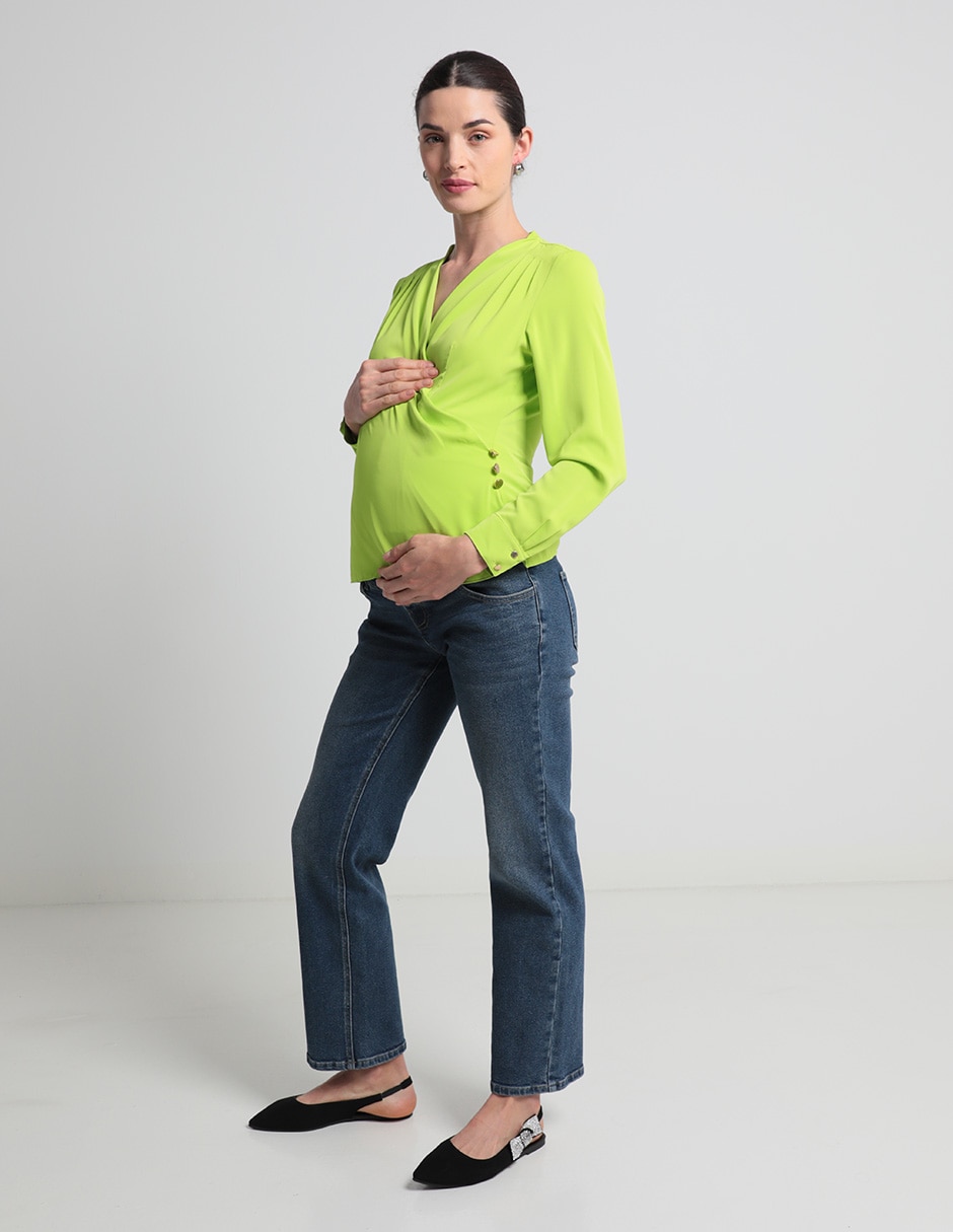Jeans maternidad straight One to Nine corte cadera