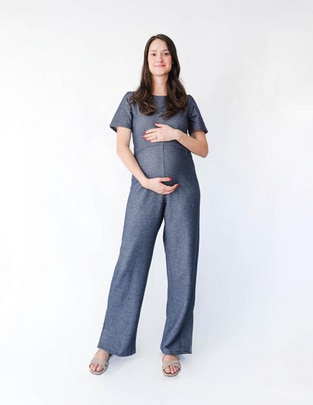 Jumpsuit maternidad casual estampado jaspeado Jumpsuit maternidad casual estampado jaspeado
