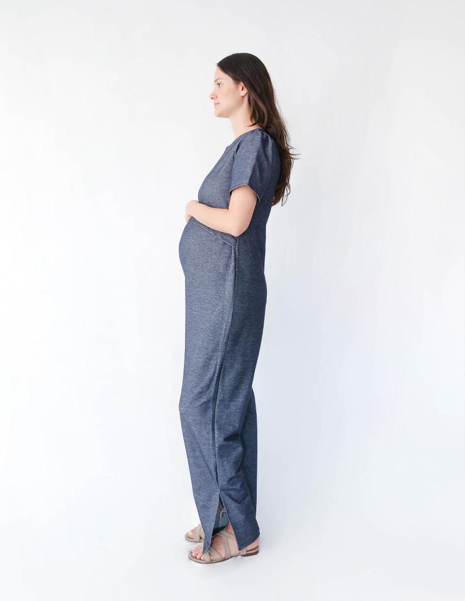 Jumpsuit maternidad casual estampado jaspeado 3