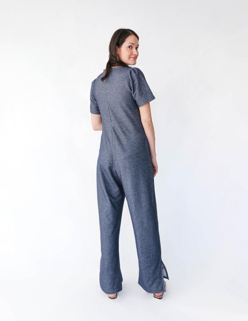 Jumpsuit maternidad casual estampado jaspeado 4