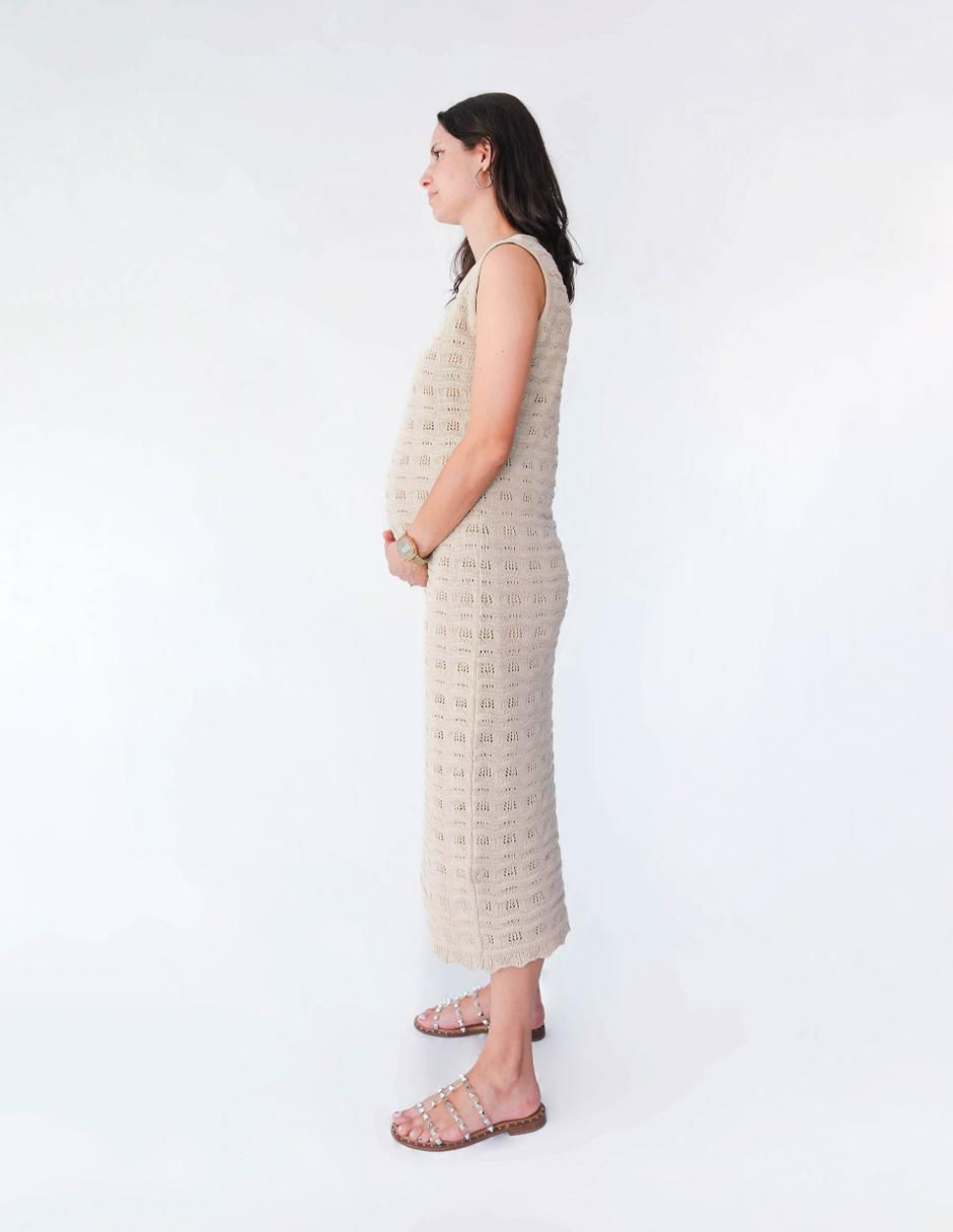Vestido maternidad midi formal Mum Mx