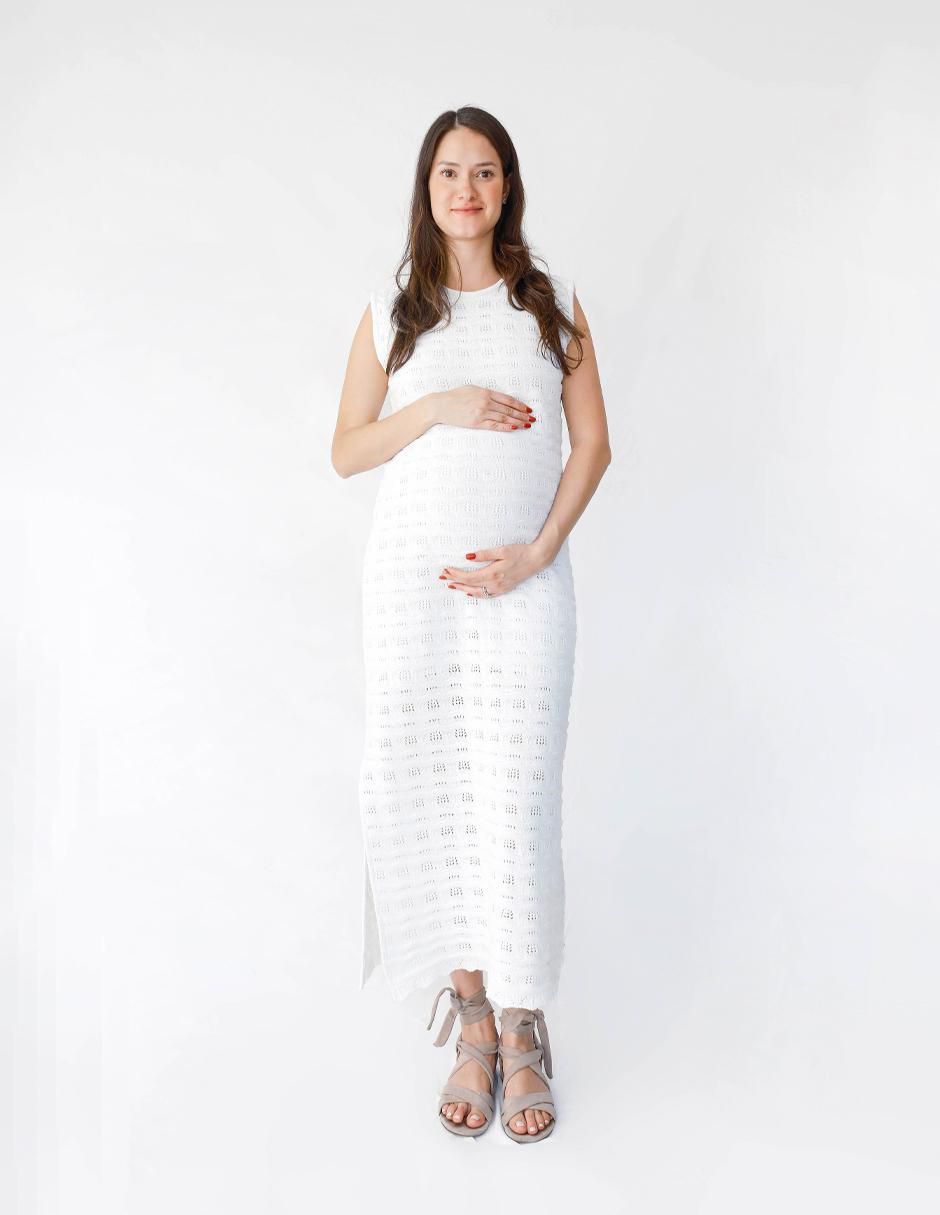 Vestido maternidad midi formal Mum Mx