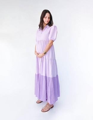 Vestido maternidad midi casual Vestido maternidad midi casual