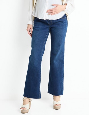 Jeans maternidad campana corte cintura alta Jeans maternidad campana corte cintura alta