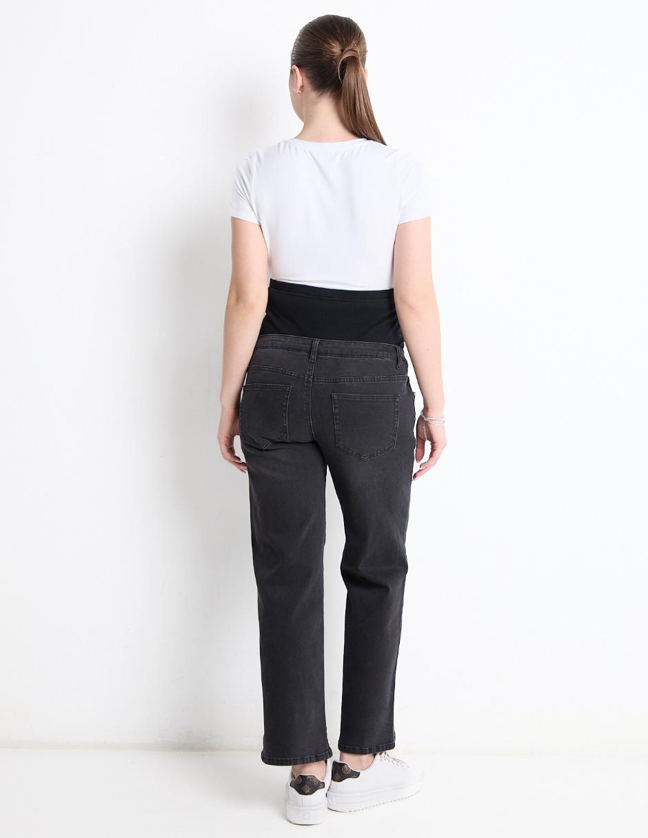 Jeans maternidad One to Nine straight corte cintura alta