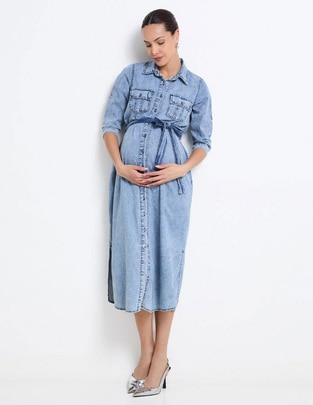 Vestido maternidad midi casual Vestido maternidad midi casual