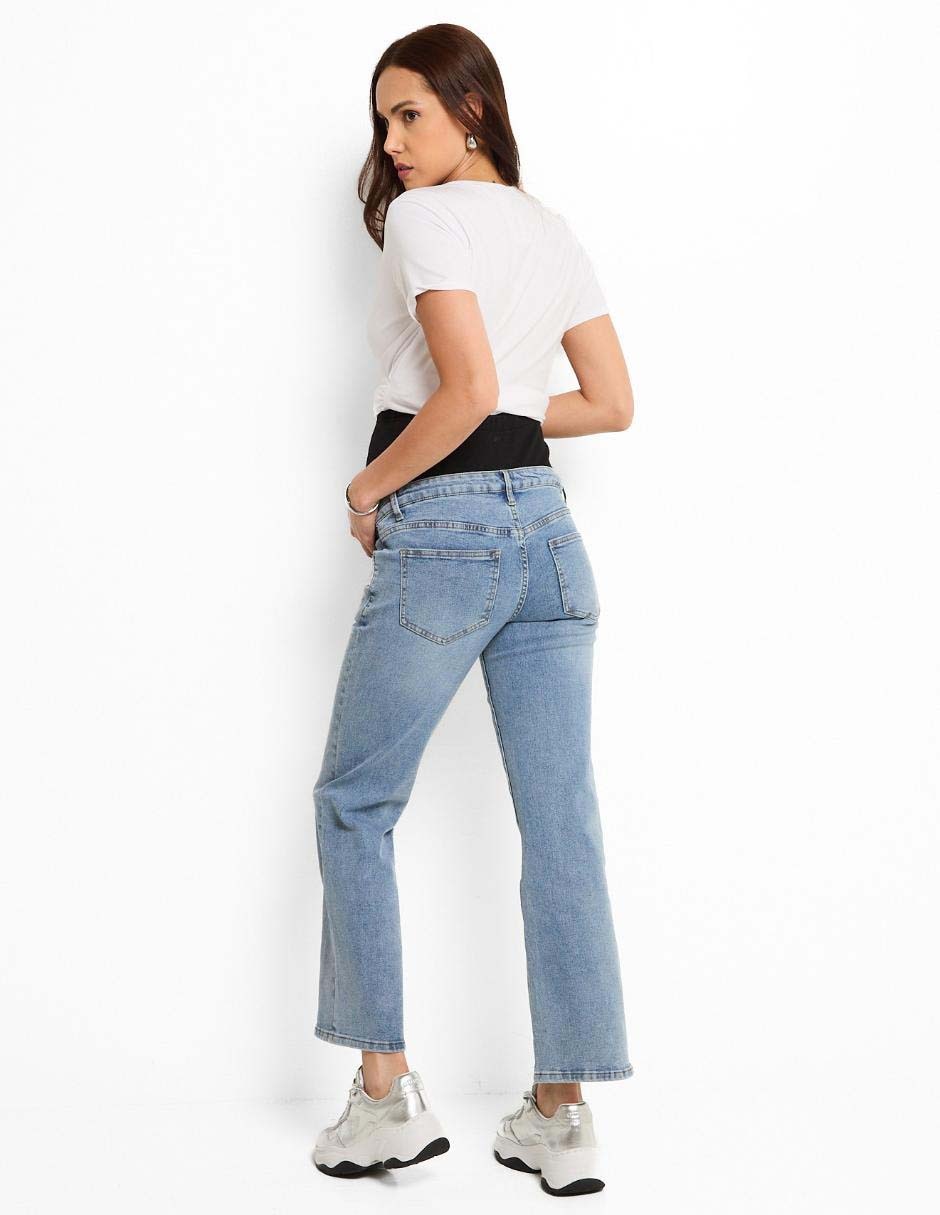 Jeans de maternidad straight One To Nine corte cintura