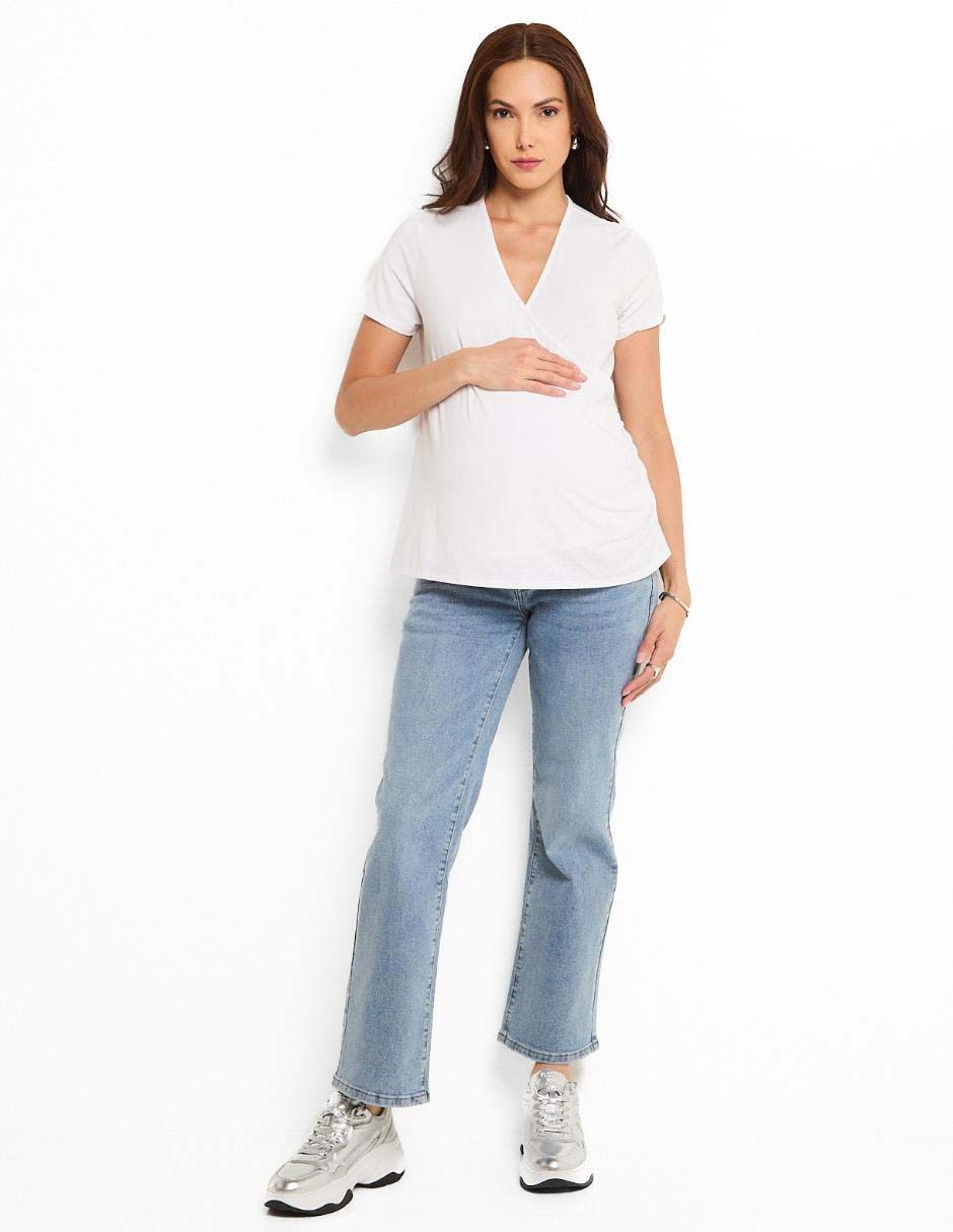 Jeans de maternidad straight One To Nine corte cintura
