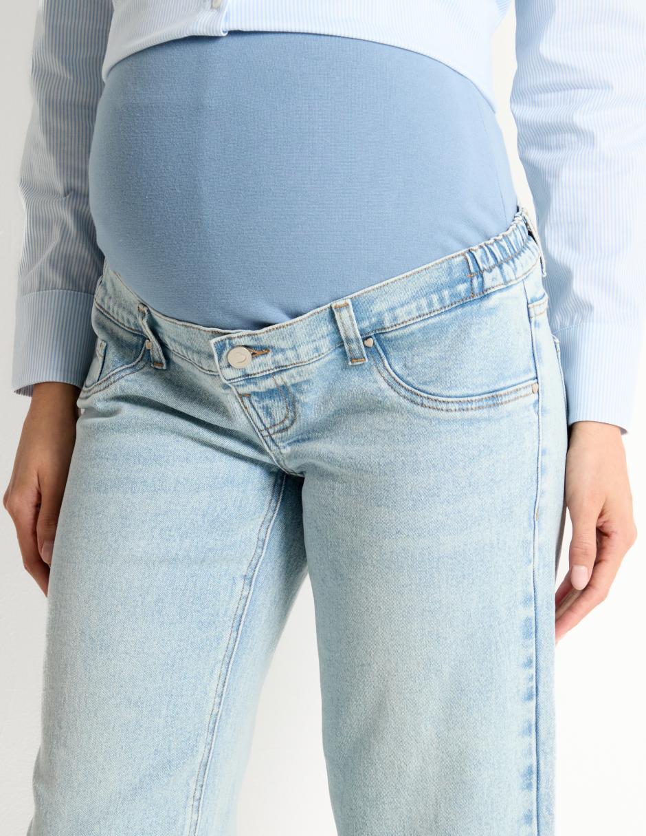 Jeans maternidad straight One to Nine corte cintura alta