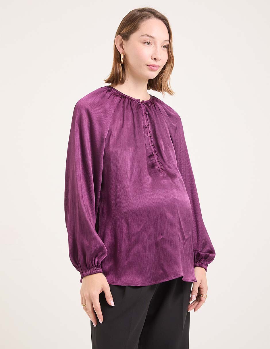 Blusa maternidad manga larga