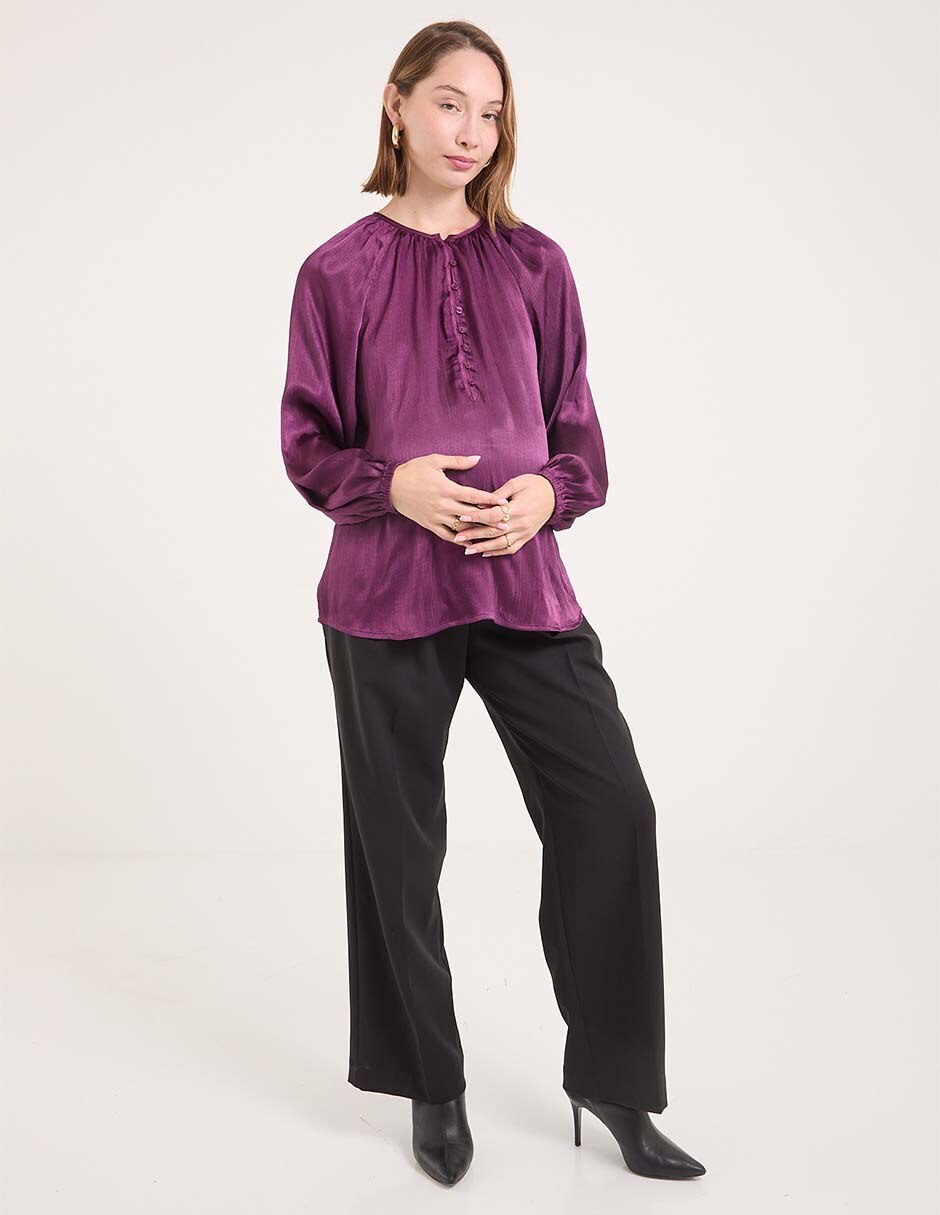 Blusa maternidad manga larga