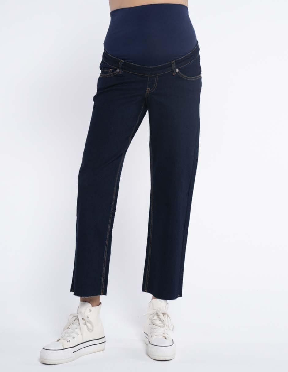 Jeans maternidad straight corte cintura alta 8