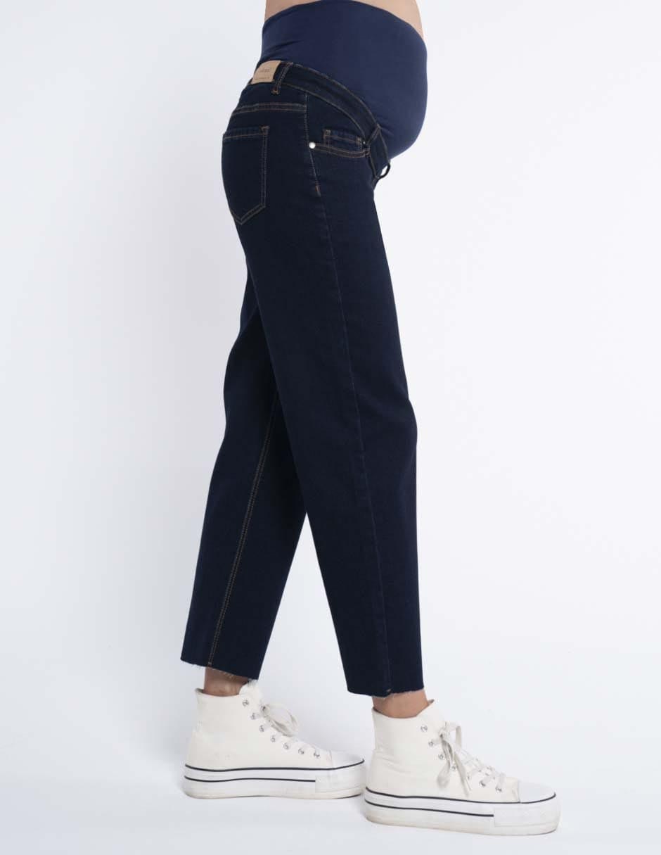 Jeans maternidad straight corte cintura alta 9