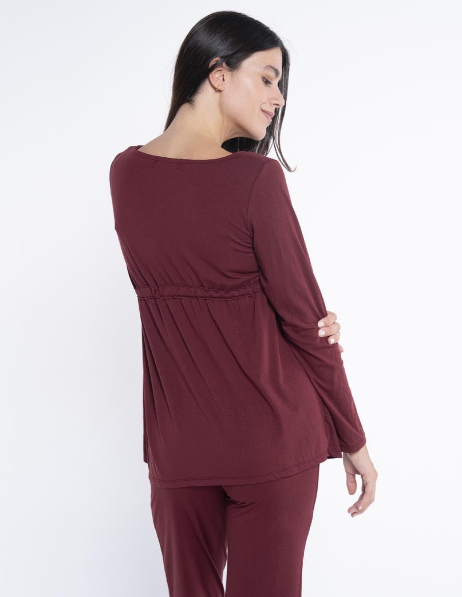 Blusa maternidad manga larga
