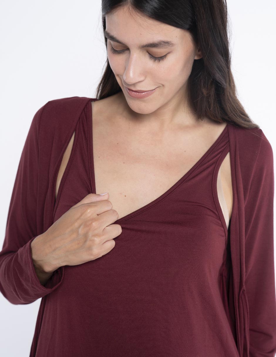Blusa maternidad manga larga