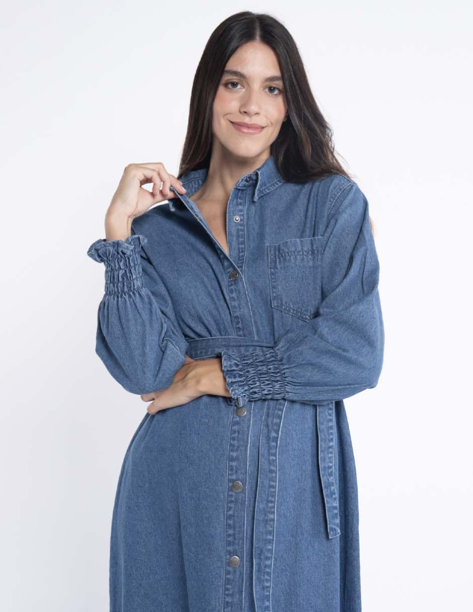 Vestido maternidad midi casual 9