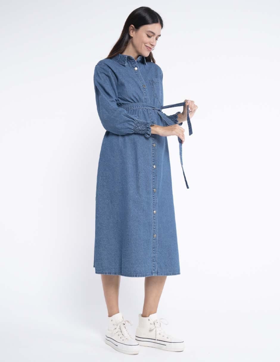 Vestido maternidad midi casual 10