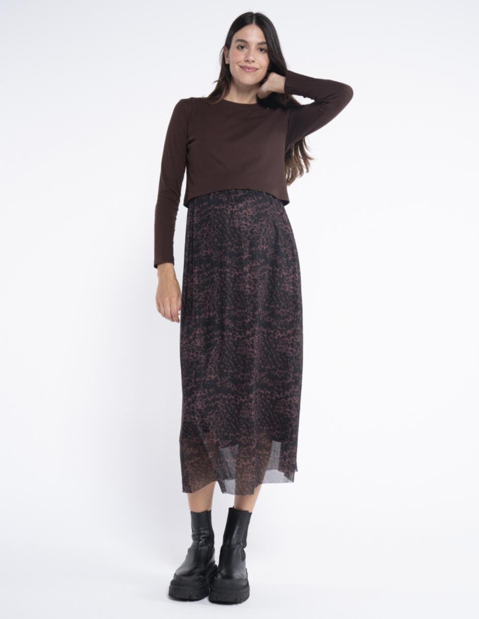 Vestido maternidad midi casual Vestido maternidad midi casual