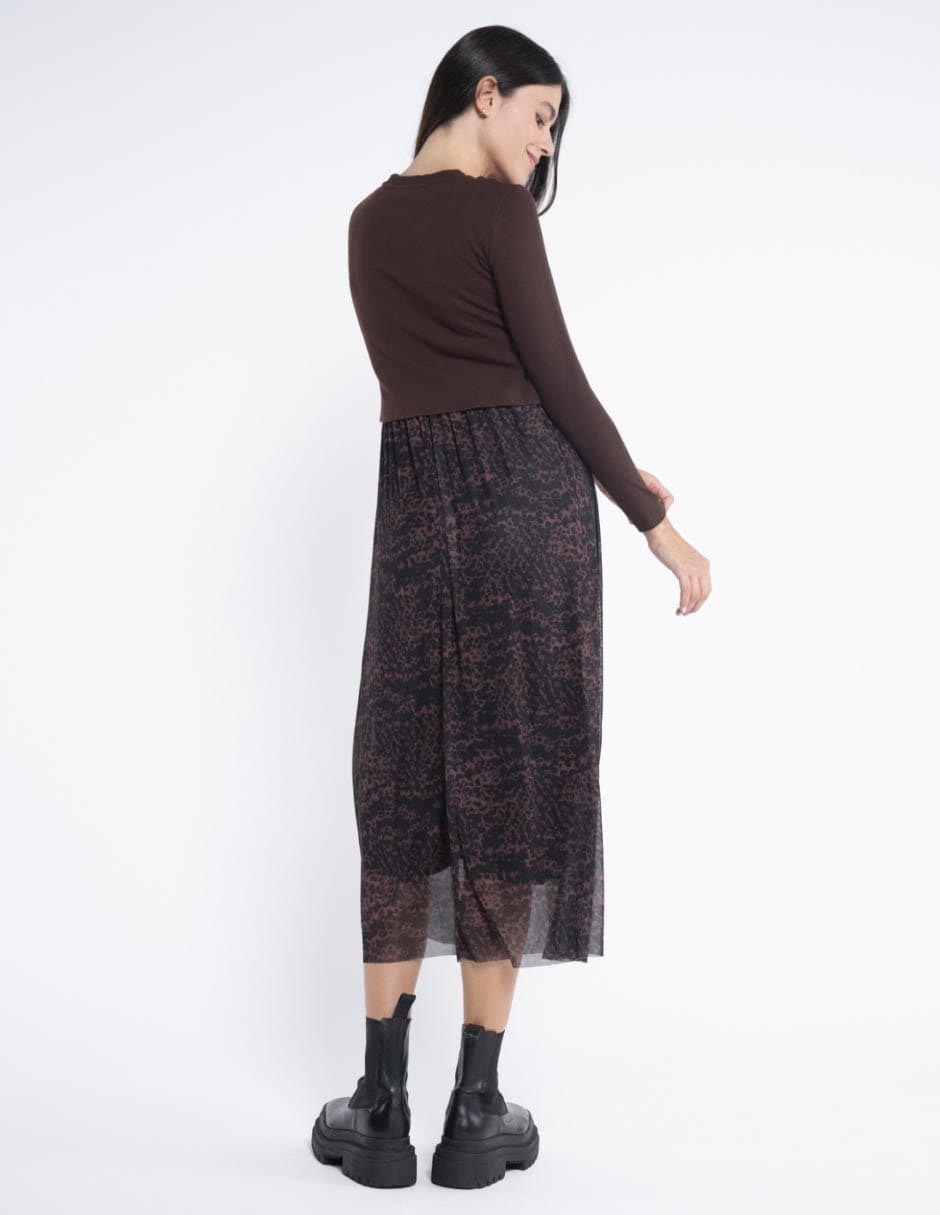 Vestido maternidad midi casual Oh Ma!