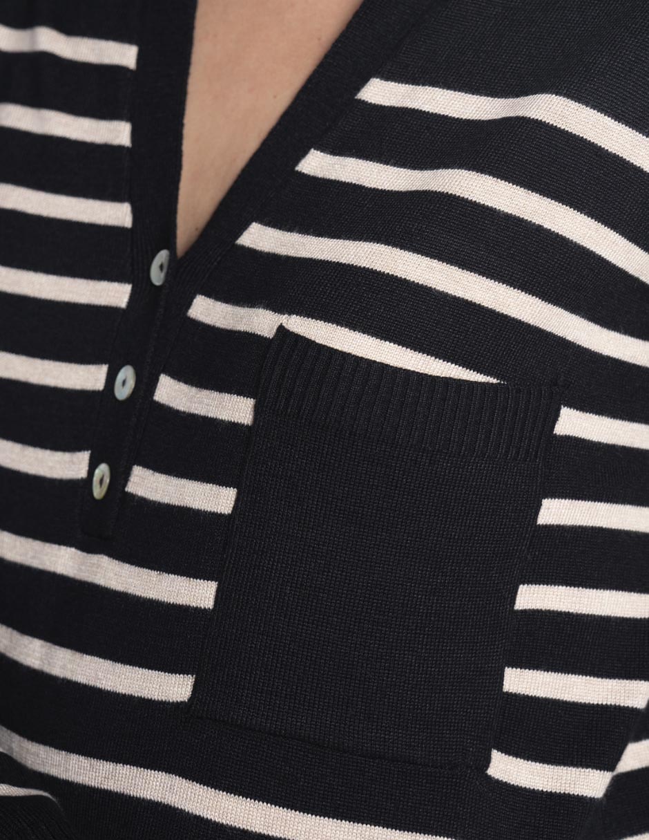 Suéter maternidad cuello camisero 12