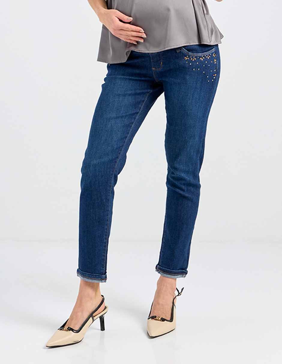 Jeans maternidad slim corte cintura Jeans maternidad slim corte cintura