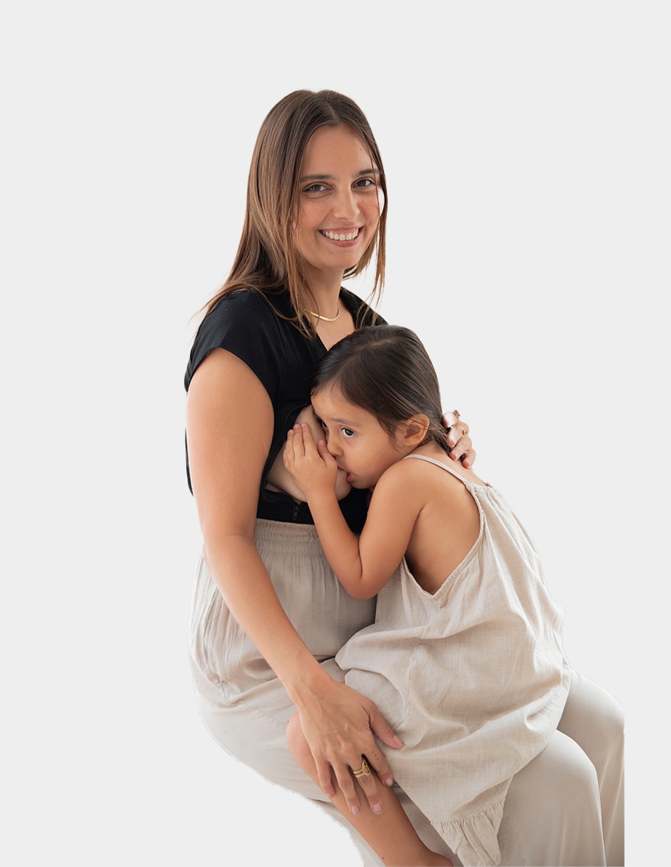 Playera maternidad manga corta cuello V