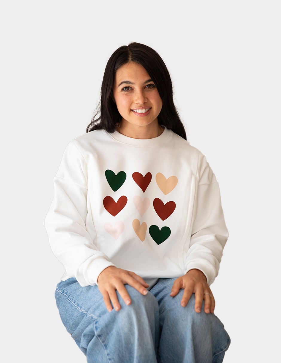 Sudadera maternidad con abertura
