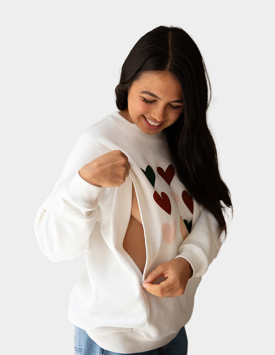 Sudadera maternidad con abertura Milk It