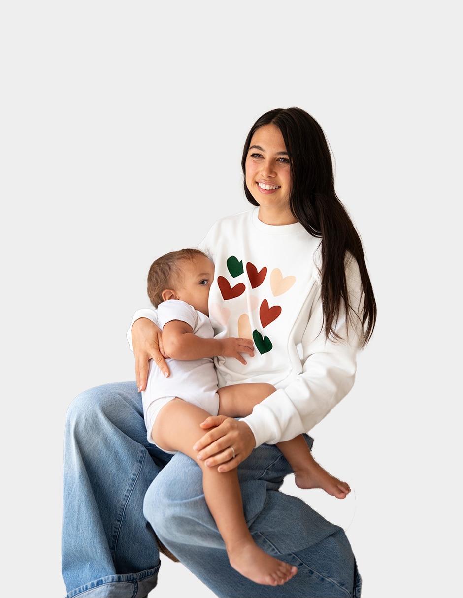 Sudadera maternidad con abertura Milk It