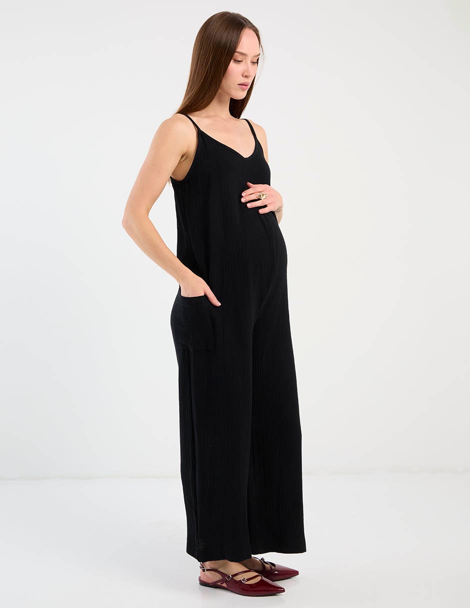 Jumpsuit maternidad de algodón casual 2
