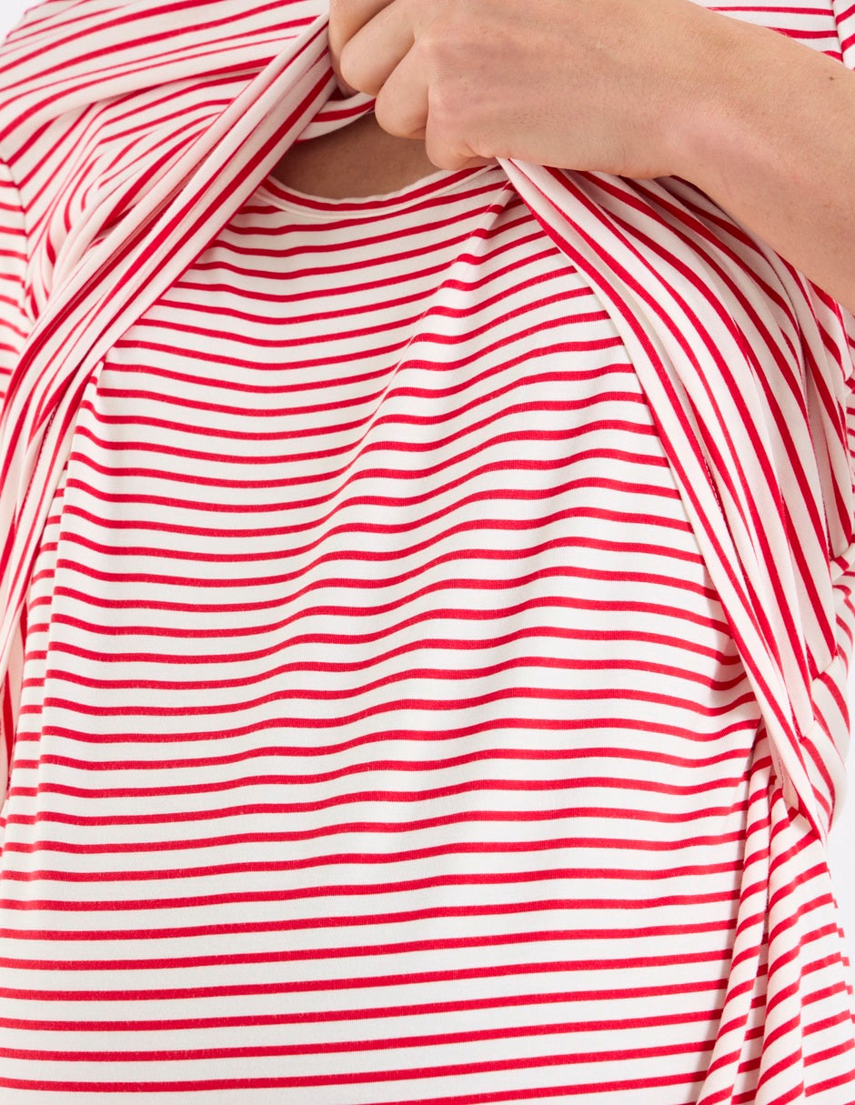 Playera maternidad manga corta cuello redondo 7