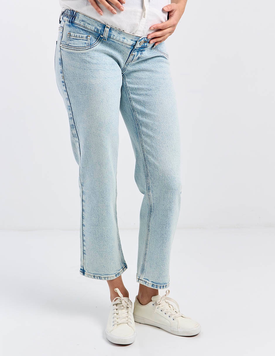 Jeans maternidad straight a la cadera