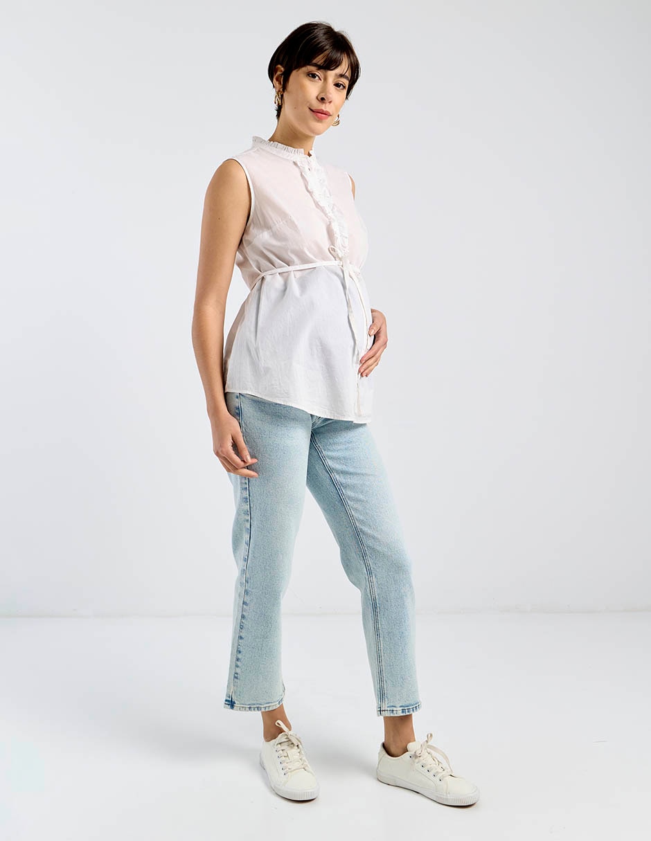 Jeans maternidad straight One To Nine a la cadera