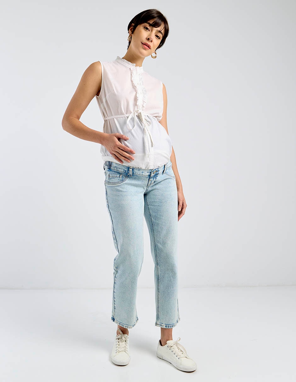 Jeans maternidad straight One To Nine a la cadera