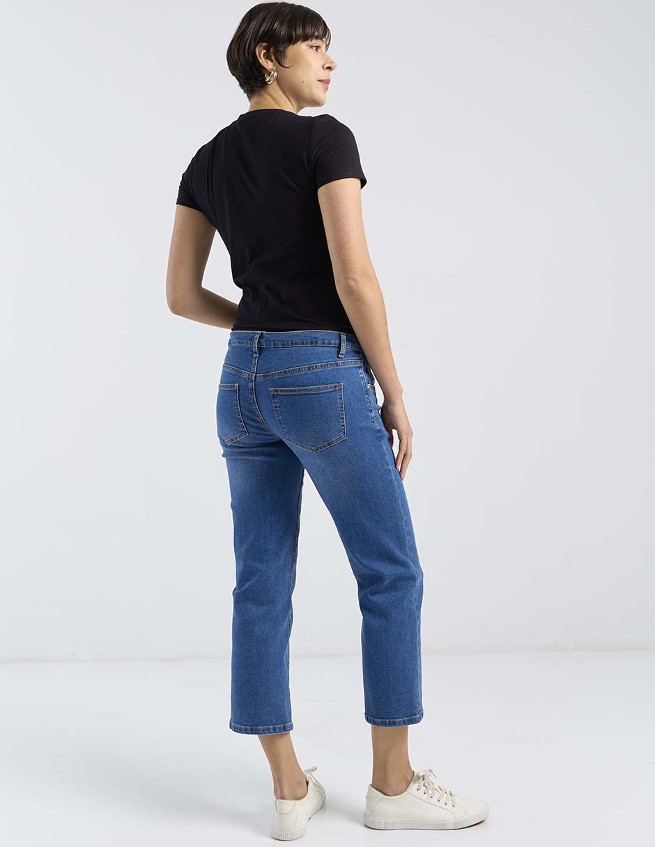 Jeans maternidad capri straight One To Nine corte cintura alta