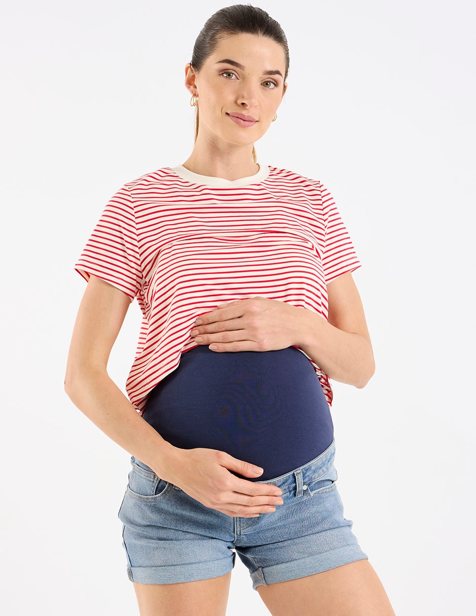 Short de maternidad de mezclilla 1