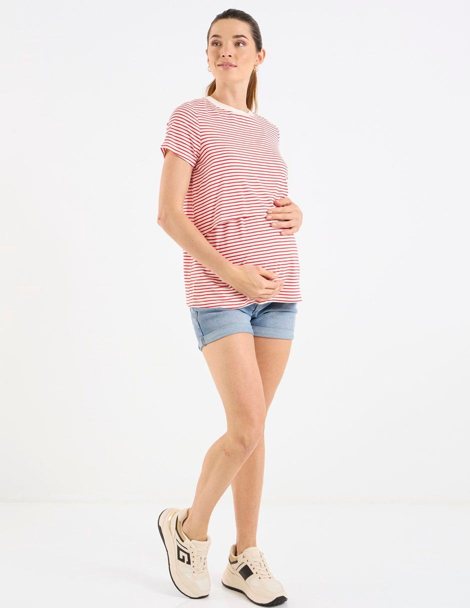 Short de maternidad de mezclilla 6