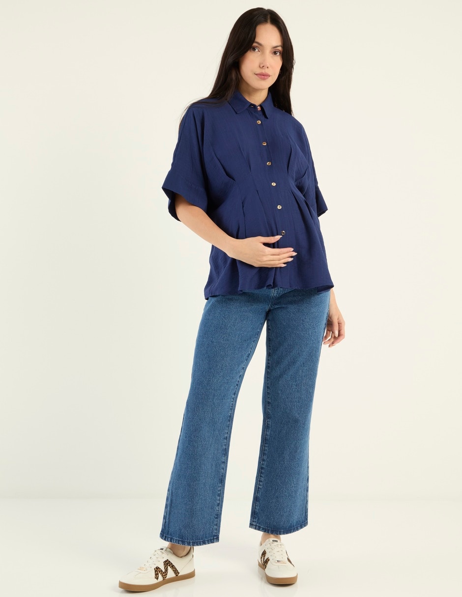 Jeans maternidad campana One to Nine corte cintura alta