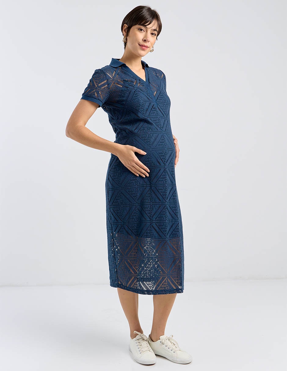 Vestido maternidad midi casual 8