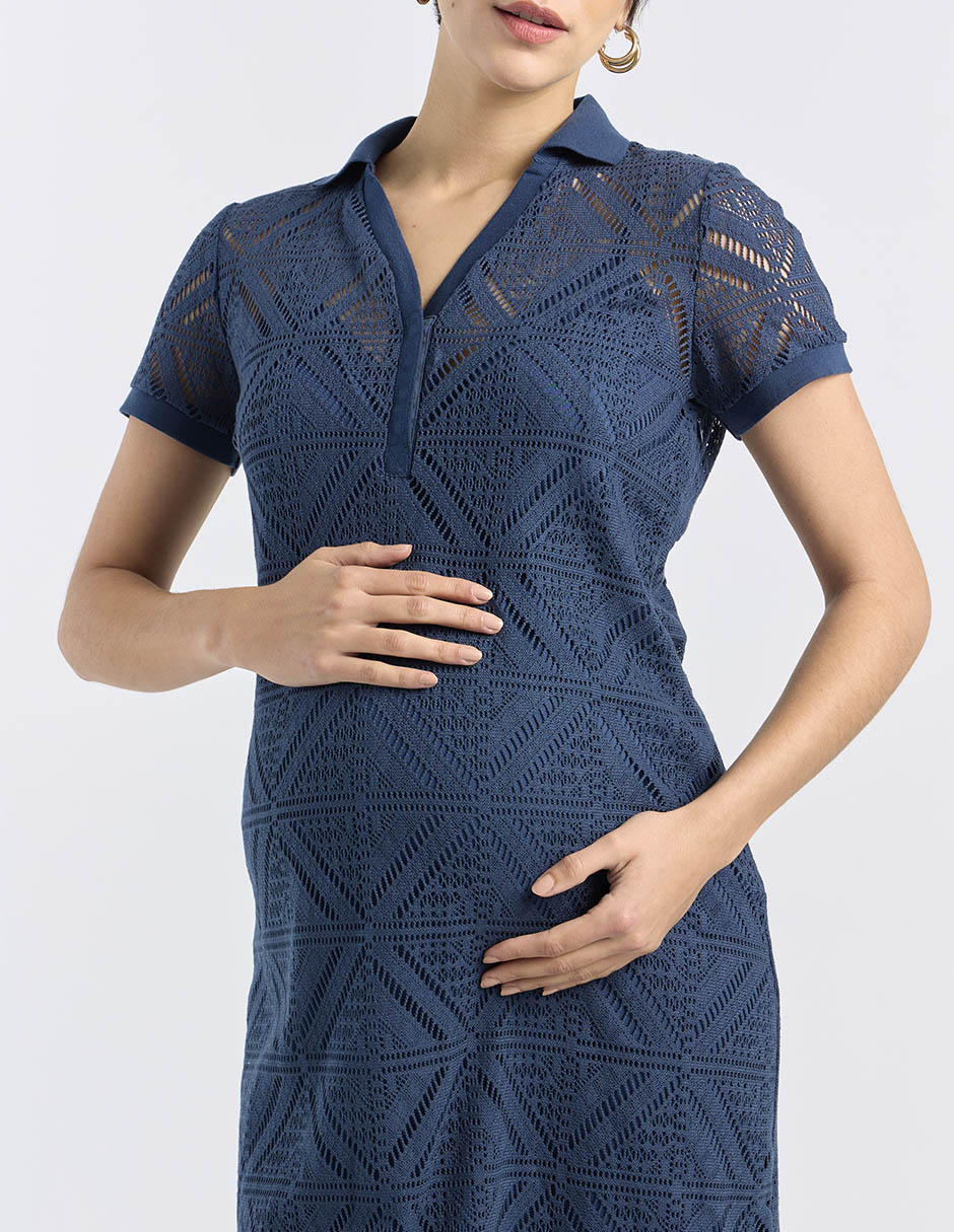 Vestido maternidad midi casual 9