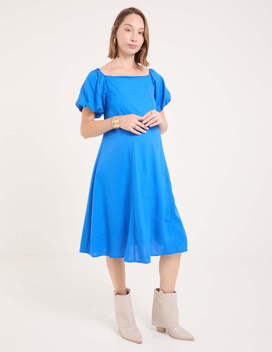 Vestido maternidad midi casual 1