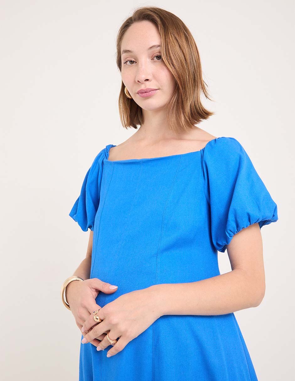 Vestido maternidad midi casual 8